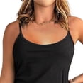 thumbnail image 5 of Womens Sexy Spaghetti Strap Dress Sleeveless Crew Neck Ruched Wrap Summer Cami Short Dresses, 5 of 7