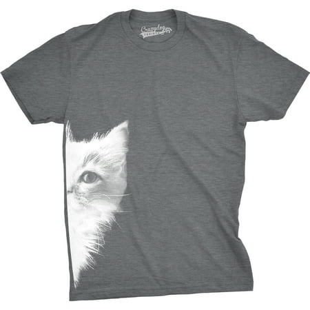 - Mens Peek a Boo Kitty Funny Cat Face Crazy Cat Lover Adorable Kitten T shirt