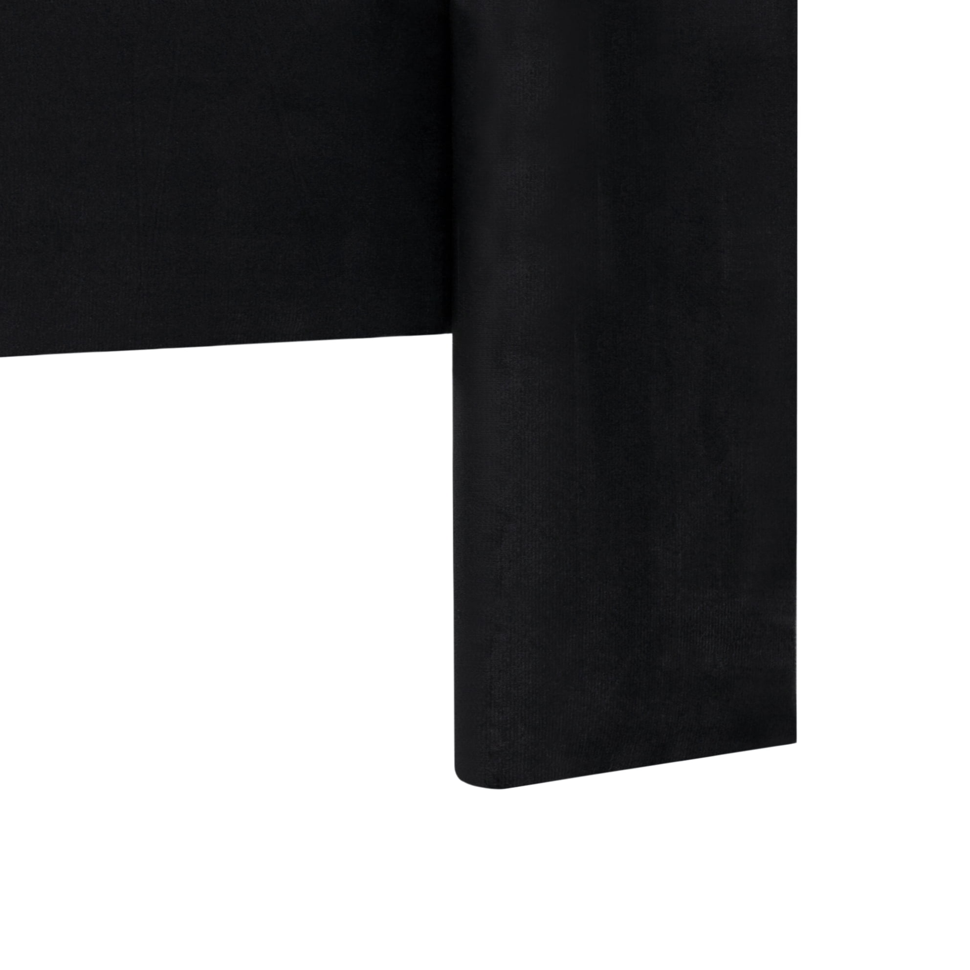 Gewnee Full Size Bed Frame,Velvet Upholstery Platform Bed with Headboard,No Box Spring Needed,Black