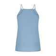 thumbnail image 6 of Yghzkop Womens Deep V Neck Wrap Tank Tops Summer Sexy Spaghetti Strap Sleeveless Tee Shirts Trendy Cross Front Tunic Tops Bluose, 6 of 6