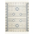 thumbnail image 2 of SAFAVIEH Kenya Linnaea Geometric Diamonds Fringe Area Rug, Grey/Ivory, 8' x 10', 2 of 7