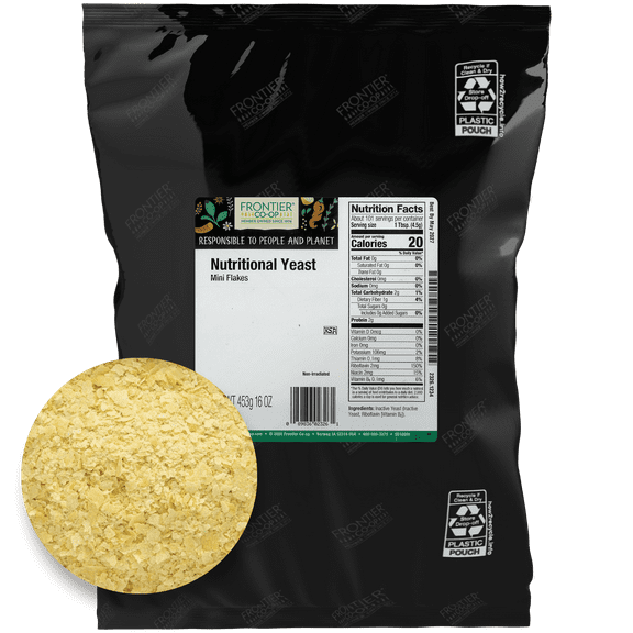 Frontier Co-op Nutritional Yeast, Mini Flakes, 16 oz Bag