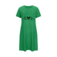 thumbnail image 4 of Elvqul Green Womens Nightgowns Oversized Comfortable Nighty Soft Short Sleeve Sleepdress Print Nightgowns, 4 of 6