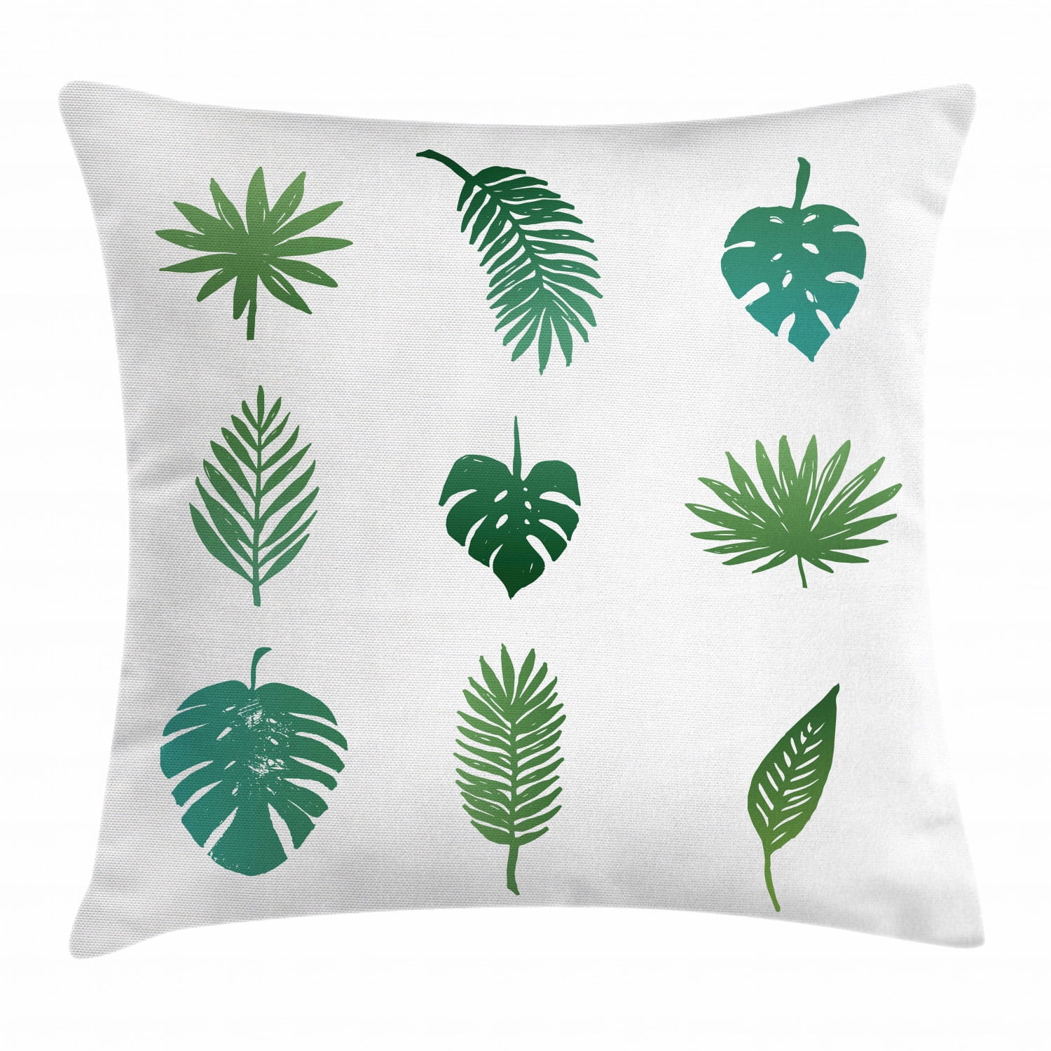 Palm Tree Throw Pillow Cushion Cover, Tropical Paradise Island Nature