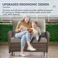thumbnail image 4 of Giantfurnni Outdoor Glider Loveseat Sofa Wicker Rattan Glider Sofa,Patio 2 Seater Wicker Sofa with Thicking Back & Seat Cushions for Garden Balcony Backyard, 4 of 7