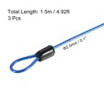 thumbnail image 2 of Unique Bargains Security Cable 2.5mm x 1.5m/5ft Coated Luggage Lock Wire Rope with Double Loop, Clear Blue, 3 Pack, 2 of 5