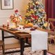thumbnail image 4 of Uuiauoio Long White Christmas Table Runner Polyester Holiday Dining Decor for Winter Wedding Party Home Tabletop Decoration Festive Gathering Celebration Accessory, 4 of 6