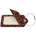 thumbnail image 2 of Naloa Paisley 5 Luggage Tag for Suitcase Leather Baggage Tag with Stainless Steel Loop Privacy Cover for Women Men Girls-2 PCS, 2 of 5