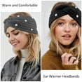 thumbnail image 6 of Ear Warmers Winter Headbands for Women with Pearls, Knit Winter Headbands Wide Cold Weather Headbands for Women Cozy Winter Crochet Head Bands, 6 of 7