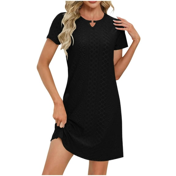 Admvng Summer Dresses for Women 2025 Fashion Casual Solid Color Pocket Summer Sleeveless Round-Neck Dress S-2XL