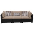 thumbnail image 4 of Afuera Living Contemporary 3-Piece Resin Wicker Patio Sofa in Tan, 4 of 15