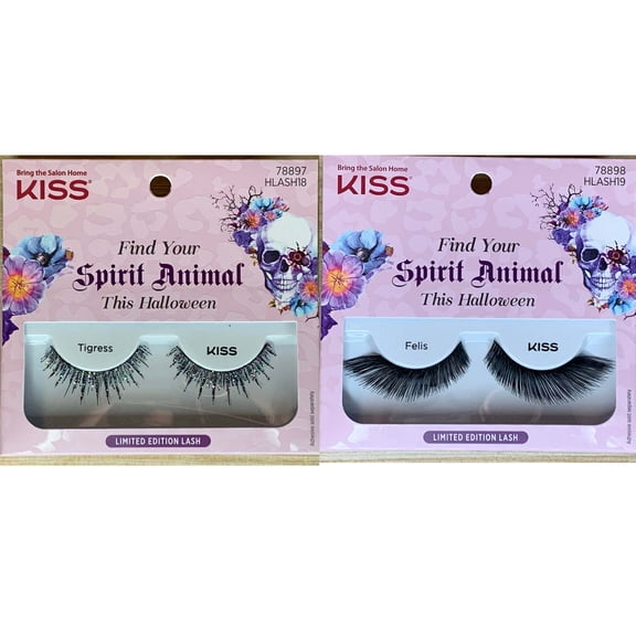 Kiss Spirit Animal Halloween EyeLashes Tigress Felis Limited Edition 2PK