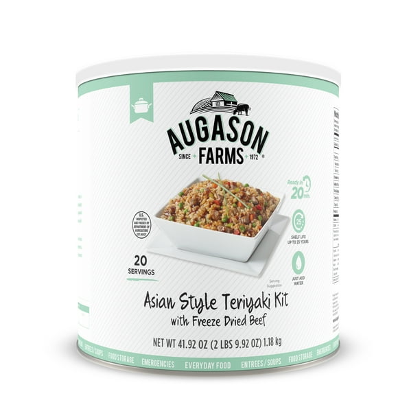 Augason Farms Asian Style Teriyaki with 100 Real FreezeDried Beef