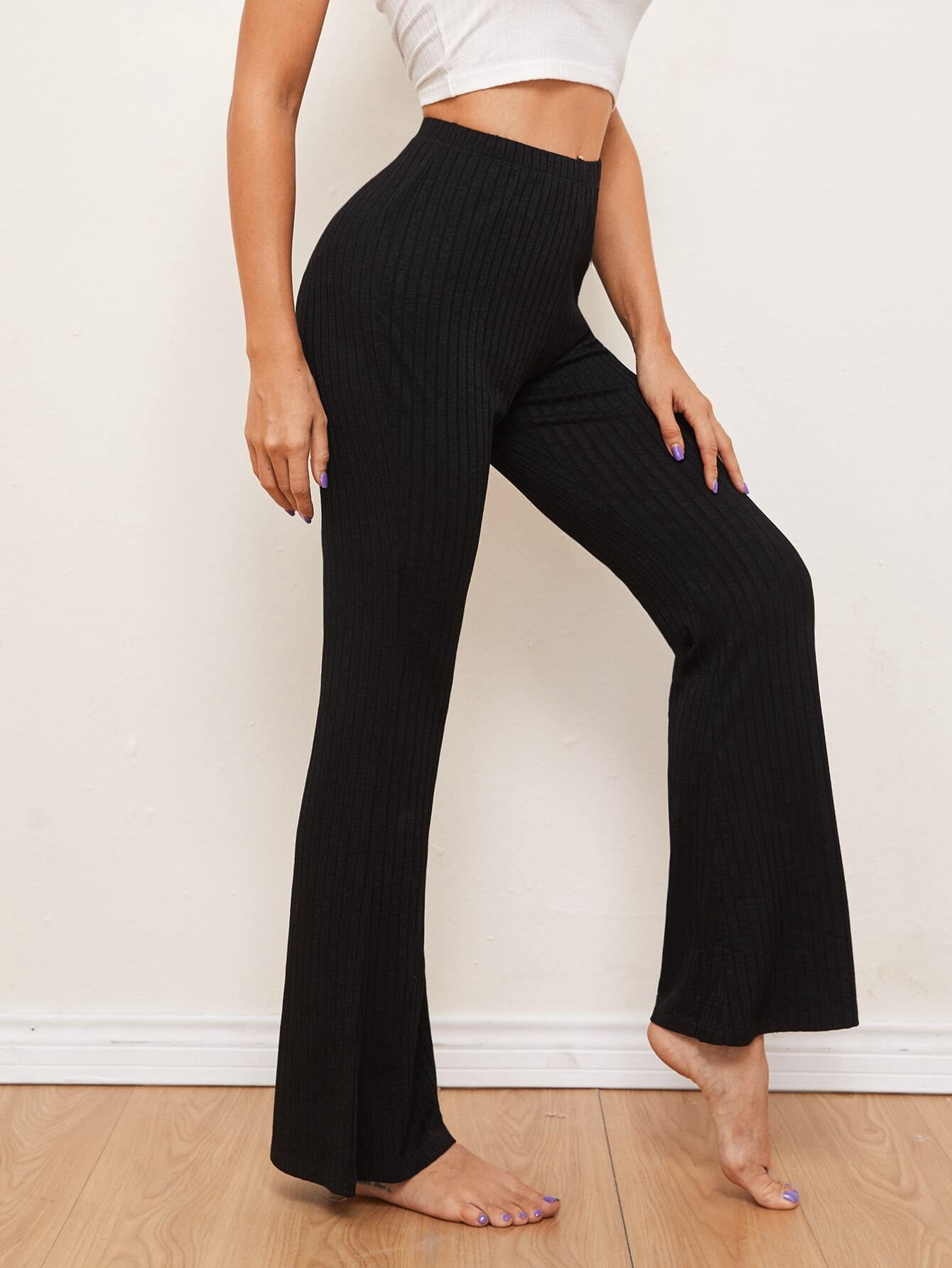 Flare Leg Rib knit Pants 