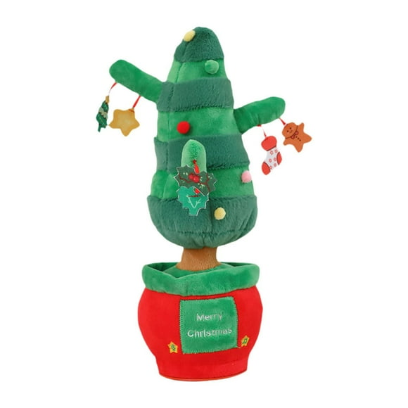 Juguete de peluche eléctrico navideño BLESIY para bailar adorno decorativo para regalo de cumpleaños 33 cm