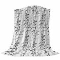 thumbnail image 6 of Black Grey Botanical Blanket Soft Cozy Warm Throw Blanket for Couch, Plush Fuzzy Flannel Fleece Blankets for Sofa, Spring Floral Summer Farmhouse Bed Blankets Lightweight Gifts for Women, 40"x60", 6 of 9