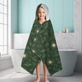 thumbnail image 6 of Dark Green Sun Planet Star Cloud Pattern Hooded Bath Towel，60"x35" for Ages 3 To 12 Kids, Quick Dry Lightweight Soft Microfiber Hood Beach Towel Cover Up for Kids, 6 of 7