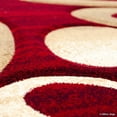 thumbnail image 4 of Allstar Burgundy Carved Circles Modern Geometric Area Rug (3' 9" x 5' 1"), 4 of 4