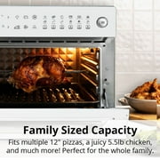 Aria Wave 36 Qt. Air Fryer Oven with Accessories and 6 Heating Elements, White