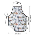 thumbnail image 4 of Naloa 1Pack Adjustable Bib Apron Waterdrop Resistant Cooking Kitchen Aprons for Women Men Chef, Trains And Cactuse Print, 4 of 5