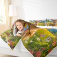 thumbnail image 4 of Manfei Wild Elk Deer Full Size Comforter Sets,Colorful Floral Bedding Comforter Set,Natural Scenery Bedding Sets For Girls Kids,Breathable Home Decor Reversible,3 Pieces, 4 of 8