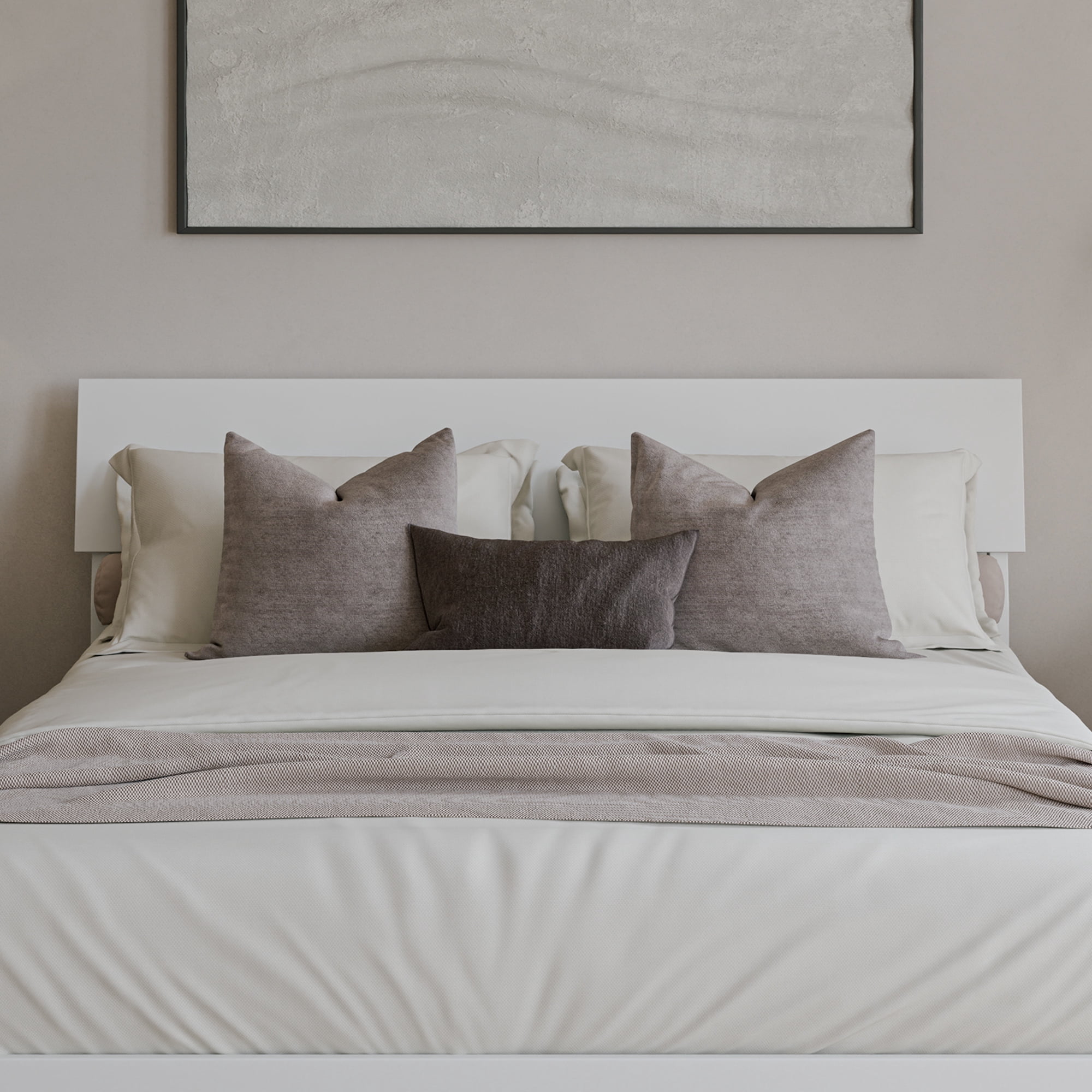 Bradford Queen Solid Wood Headboard in White