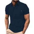 thumbnail image 6 of Dianli Men's Summer Versatile Turndown Collar Short Sleeve Lapel Top Solid Color Breathable Quick-Dry Lightweight Loose-Fit Casual Shirt Everyday Wear, 6 of 6