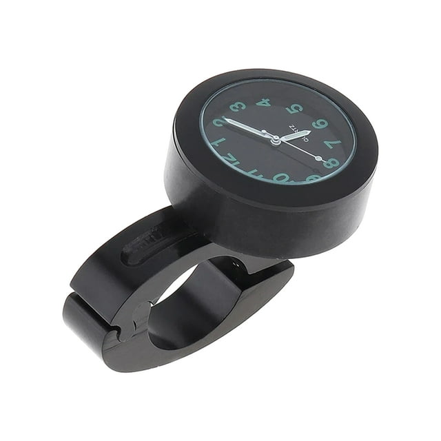 mmirethe Motorcycle Handlebar Clock Easy To Install And Read Waterproof Universal Waterproof Bike Watch Black