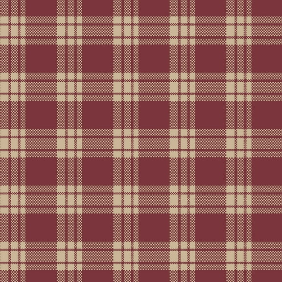 Waverly Inspirations Homespun 100% Cotton 44" Plaid Red Color Sewing Fabric by the Yard