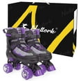 thumbnail image 3 of SubSun Kids Roller Skates for Boys and Girls 4 Size Adjustable Light Up Wheels Purple Size M, 3 of 7