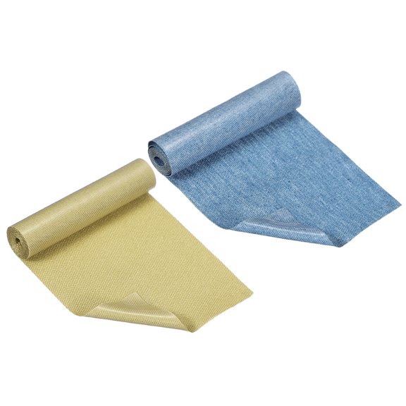 Uxcell Iron on Patches, Iron on Repair, Cotton Denim Patches for Camping Tent Clothing Repair Khaki/Blue & 2 Pack