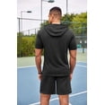 thumbnail image 4 of COOFANDY Men's Short Sleeve Hoodie and Shorts Sets 2 Piece Summer Outfits Tracksuit Hooded Jogging Suits Set, 4 of 6