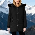 thumbnail image 2 of Rutainlusire Womens Fashion Warm Long-Length Puffer Jackets Parka Jackets 2026 Fall Winter Women Casual Loose Thick Long Sleeve Hooded Coat Winter Solid Long Down Jackets, 2 of 5