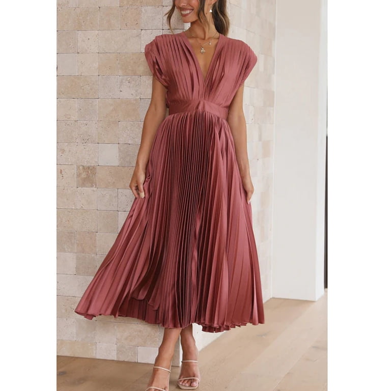 women's plus size wedding guest dresses Plus Size Elegant Midi Length ruffles sleeve Twisted Wedding Guest Dre