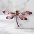 thumbnail image 3 of Fashion Blue Rhinestone Dragonfly Brooch - Classic Enamel Insect Pin, Zinc Alloy, Not Washable - Perfect Fashion Accessory and Gift for Women, 3 of 8