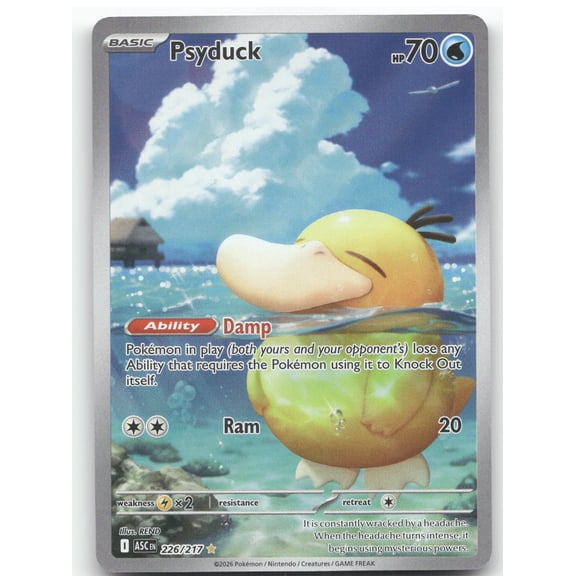 2026 Mega Evolution Ascended Heroes Psyduck Secret Rare #226/217 English Pokemon Trading Card
