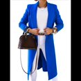 thumbnail image 1 of Abrigos Largos de Lana para Mujer, Gabardina, Blazer Cruzado, Abrigo, Otoño e Invierno Azul S, 1 of 7