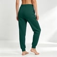 thumbnail image 5 of Women's Tapered Joggers with Pockets High Waist Elastic Drawstring Sweatpants, Ribbed Ankle Cuffs Casual Pants,L, 5 of 7