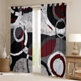 thumbnail image 2 of Feelyou Vintage Geometric Black Out Curtains for Adult, Chic Abstract Curtains Pack of 2 (42x63 Each), Minimalst Mid Century Bedroom Curtains, Curtains and Drapes Room Decor, 2 of 6