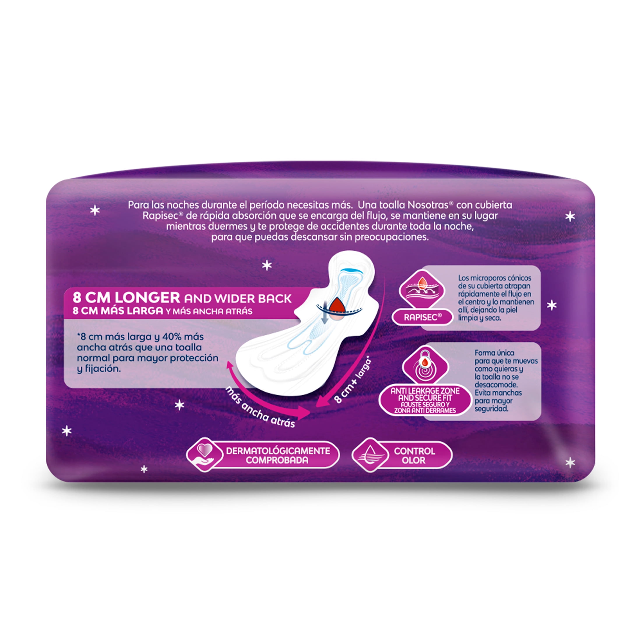 Nosotras Overnight Ultra Invisible Pads, Fragance-free, Super Absorbent (28 Count)