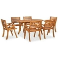 thumbnail image 5 of vidaXL 5 Piece Patio Dining Set Solid Acacia Wood, 5 of 8