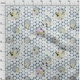 thumbnail image 4 of oneOone Georgette Viscose White Fabric Geometric Sewing Craft Projects Fabric Prints By Yard 42 Inch Wide-A0, 4 of 5