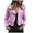 Pink, variant on LEAVINGSUO 2023 Fall Winter Plus Size Coats for Women Clearance Fashion Women Long Sleeve Open Front Short Cardigan Zipper Jacket Coat Top