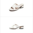 thumbnail image 5 of AXXD White Sandals for Women Summer Casual Shoes Breathable Sandals Low Heel Sandals, 5 of 7