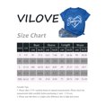 thumbnail image 2 of VILOVE Women Baseball Mom Shirt Baseball Heart Graphic T-Shirt Game Day Short Sleeve Tops, 2 of 7