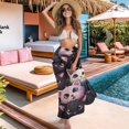 thumbnail image 3 of Uourmeti Cute Cats Cover Ups for Swimwear Women Flowy Chiffon Scarf Blouse for Swimwear Holiday Outfit, 3 of 7
