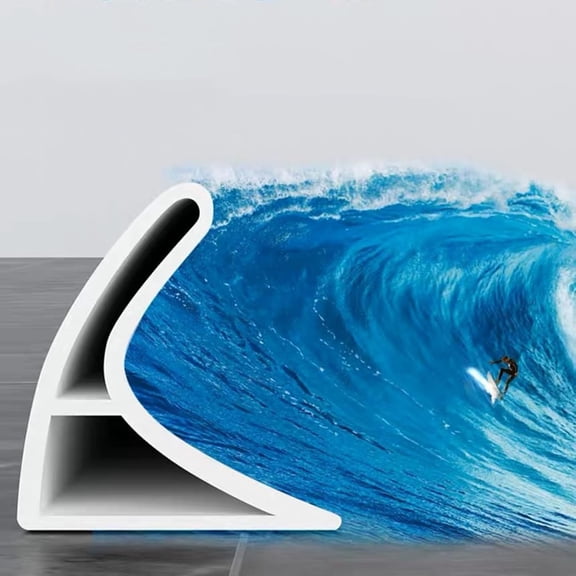 Shower Threshold Water Dam Barrier | Flexible Door Seal Strip | Leak-Proof Shower Dam & Bottom Seal | Self-Adhesive Water Guard for Dry/Wet Separation