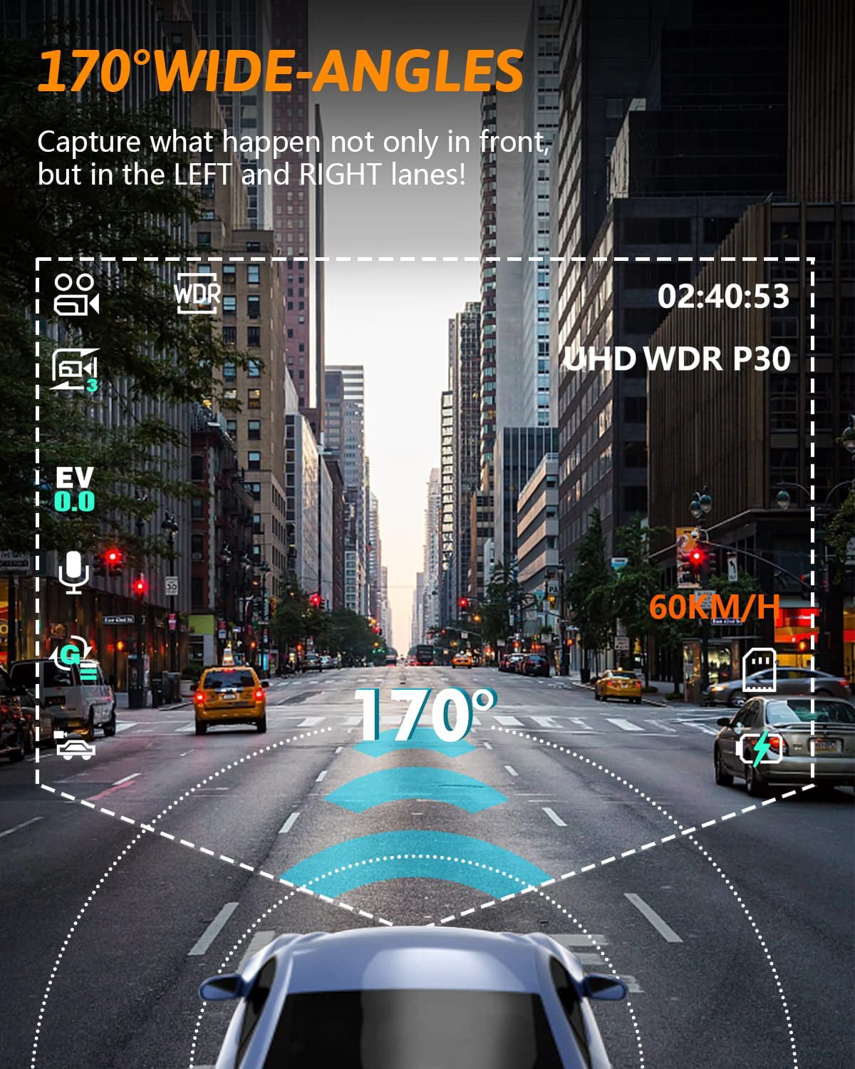 AQV Dashcam Auto Vorne und Hinten 4K/2K+1080P Mit GPS in