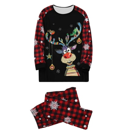 

ZMHEGW Mens Pajamas Set Christmas For Christmas Family Pjs S Xmas Print Pjs Plaid Holiday Sleepwear Plaid Christmas Family Christmas Sleepwear Family Matching Outfits L For Parents Father