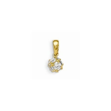 14k Yellow Gold Madi K CZ Children's Ball Pendant